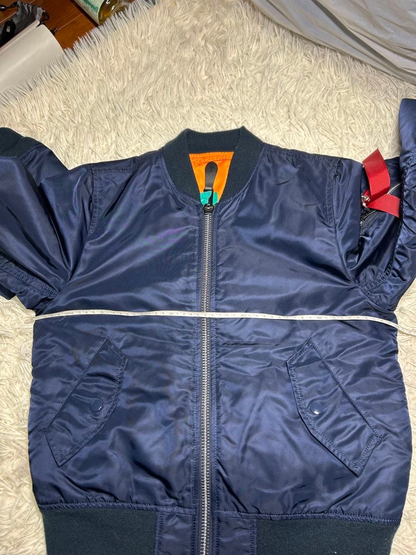 90s alpha industries ma-1 フライトジャケット　ネイビー