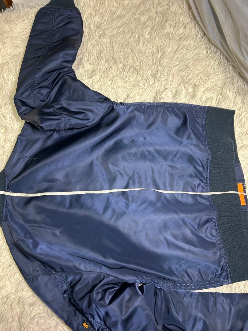90s alpha industries ma-1 フライトジャケット　ネイビー