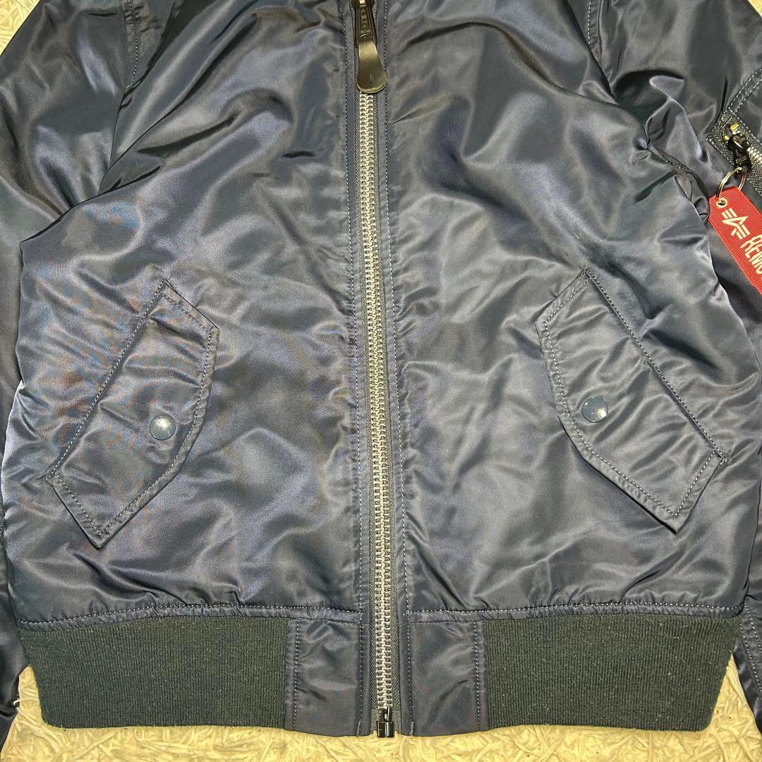 90s alpha industries ma-1 フライトジャケット　ネイビー