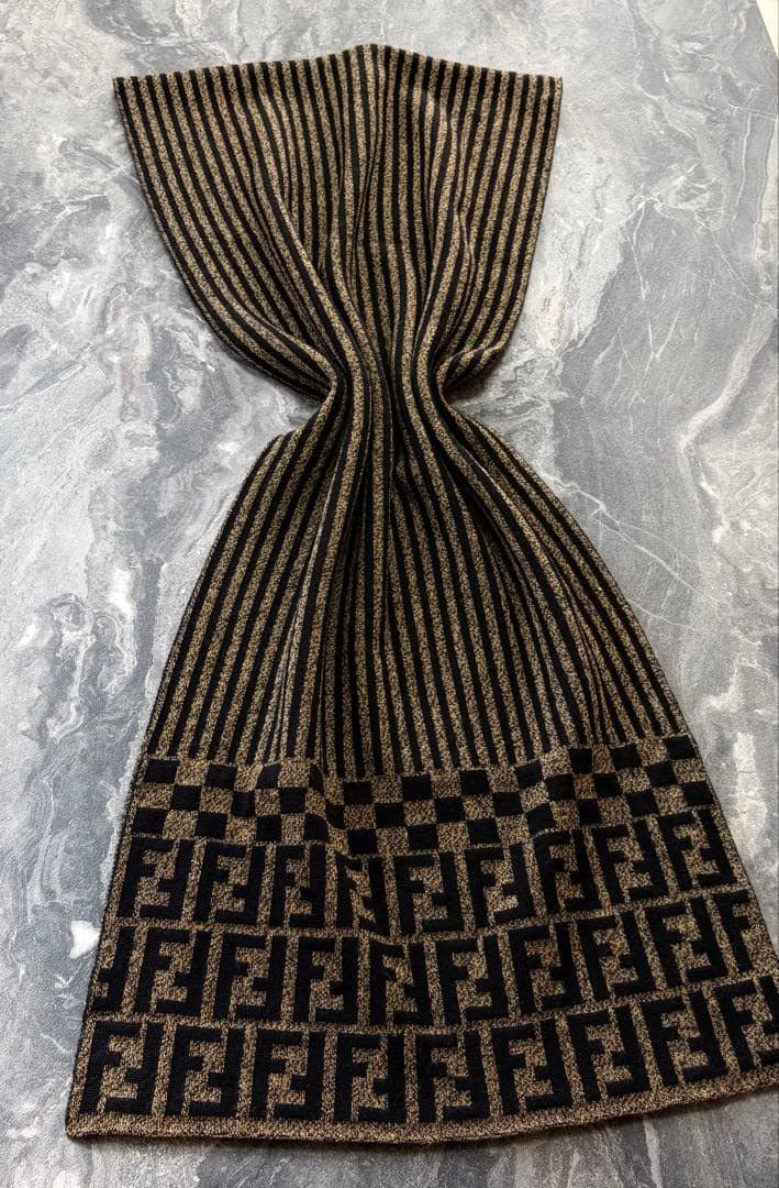 FENDI フェンディ ズッカ柄 マフラー ストール ウール