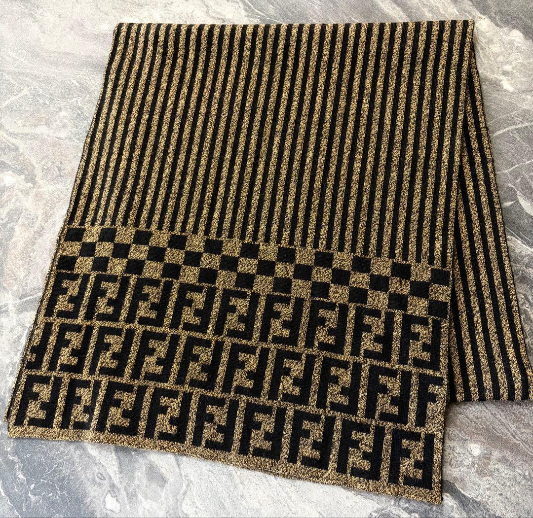 FENDI フェンディ ズッカ柄 マフラー ストール ウール