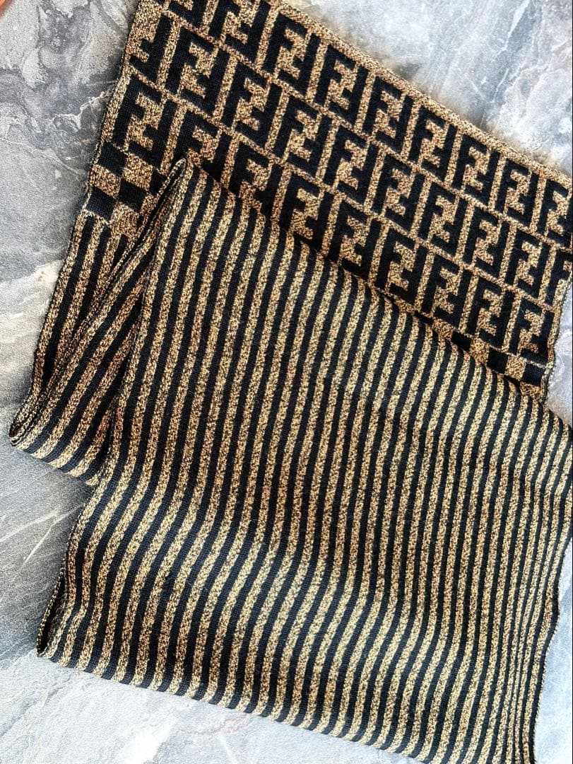 FENDI フェンディ ズッカ柄 マフラー ストール ウール