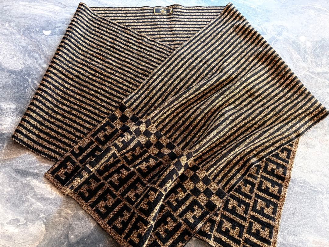 FENDI フェンディ ズッカ柄 マフラー ストール ウール