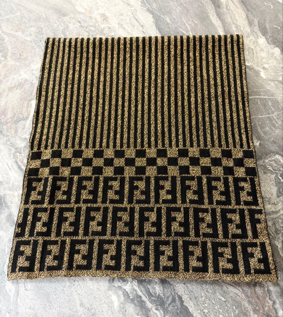 FENDI フェンディ ズッカ柄 マフラー ストール ウール