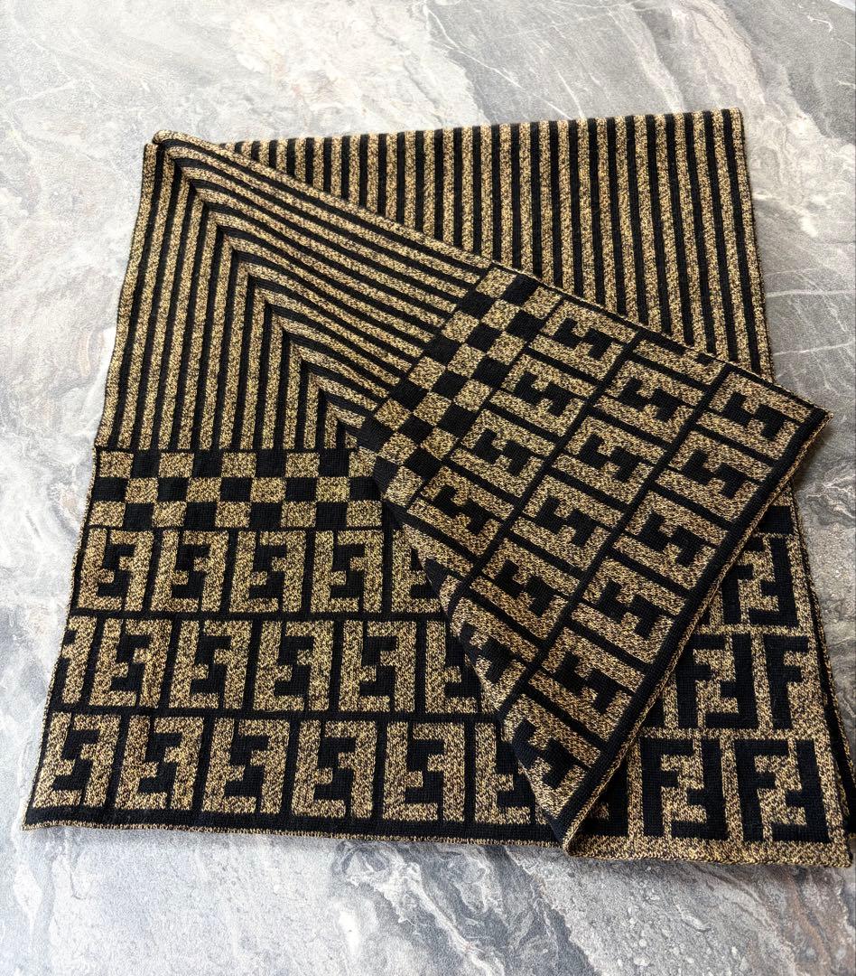 FENDI フェンディ ズッカ柄 マフラー ストール ウール