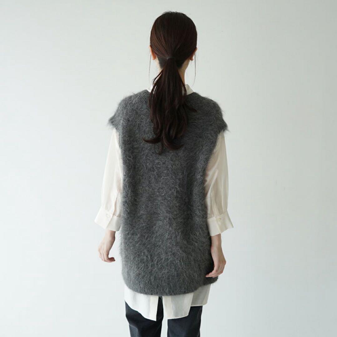 【お値下げ】シンゾーン★アルパカ ベスト クルーネック ワイド 無地
