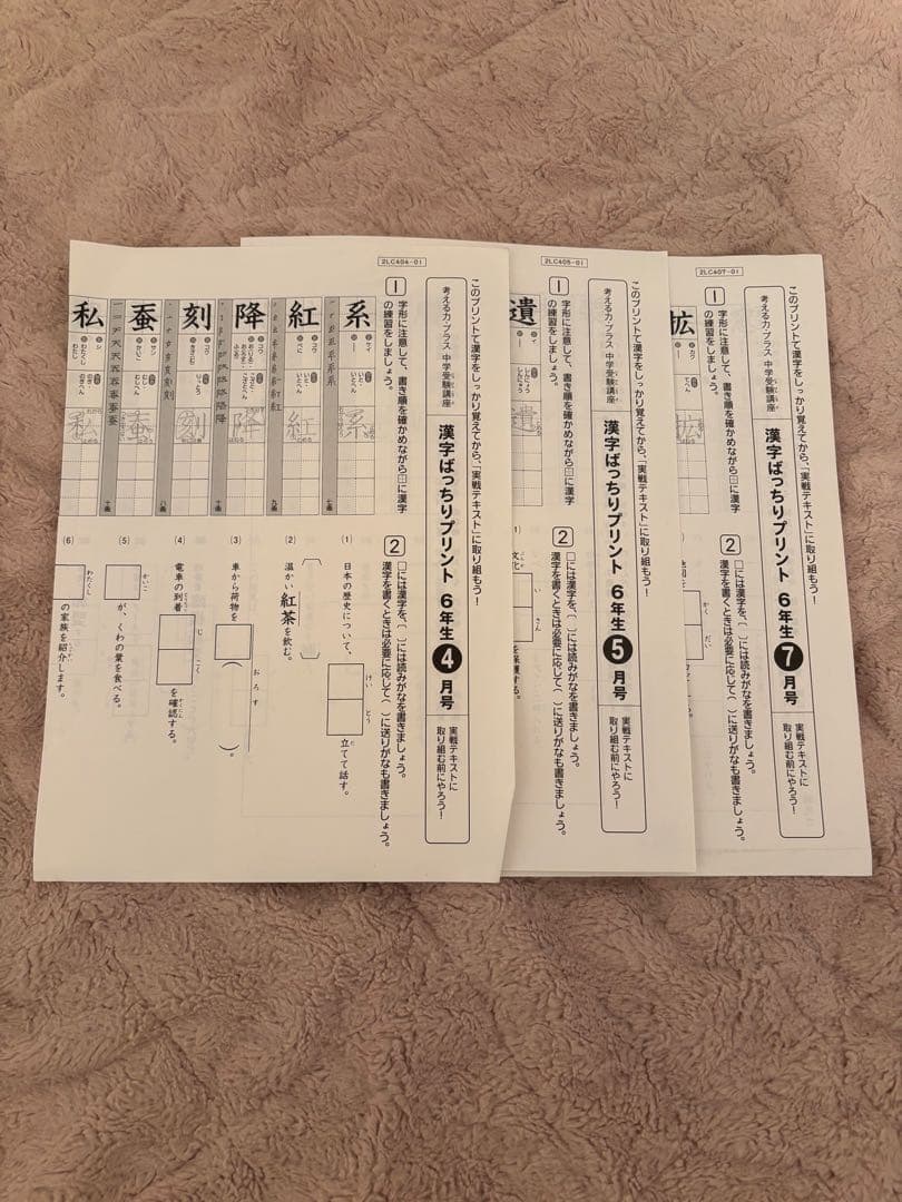 小６進研ゼミ中学受験講座　まとめ売り