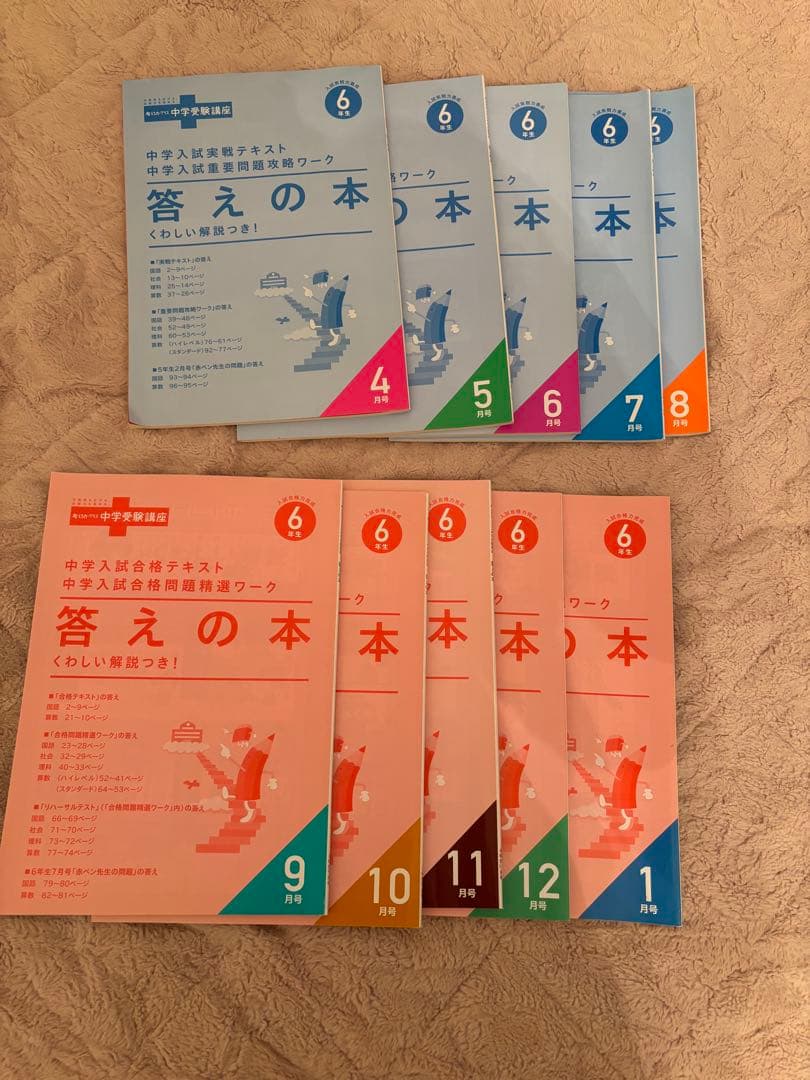 小６進研ゼミ中学受験講座　まとめ売り