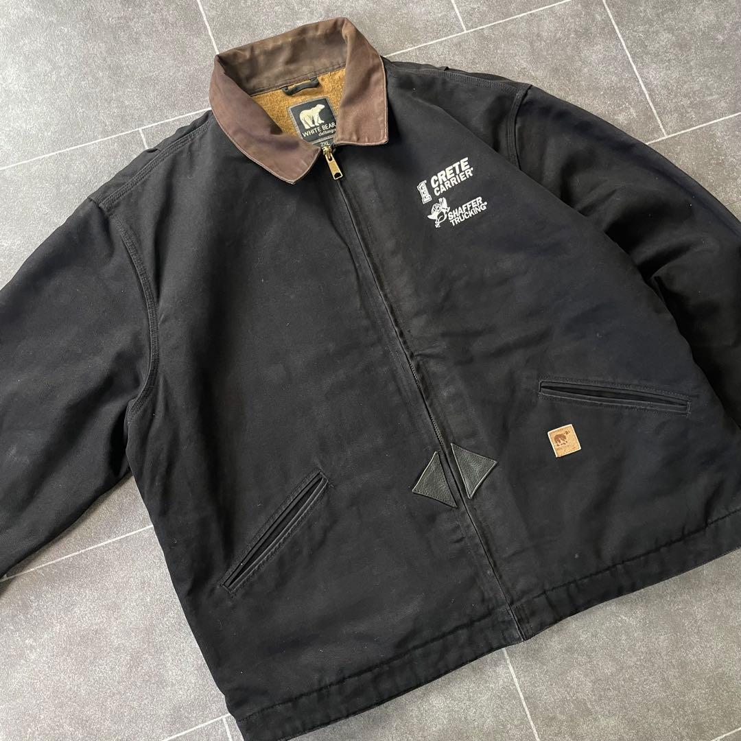 90's W.BEAR ダックアクティブジャケット 黒 ワークブルゾン