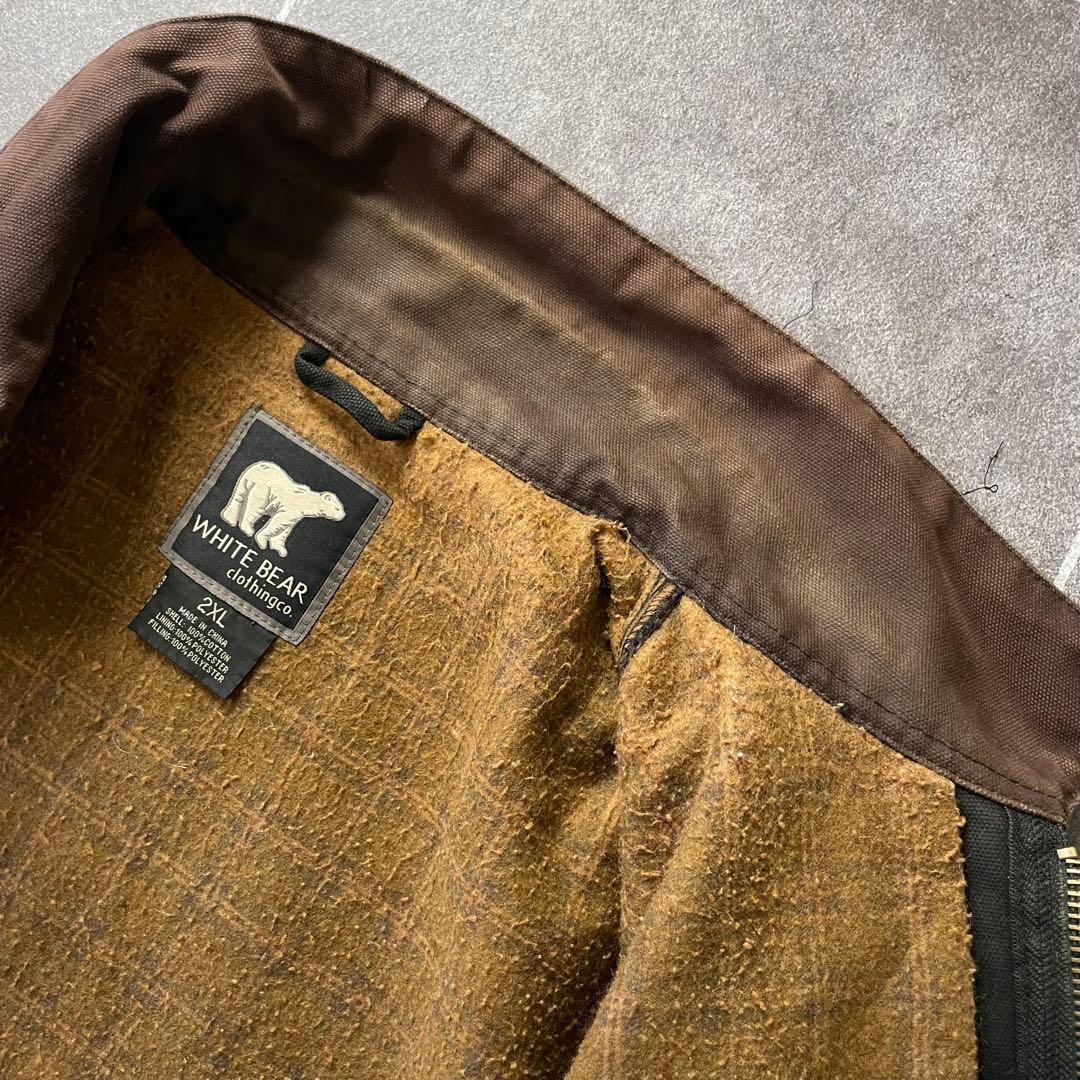 90's W.BEAR ダックアクティブジャケット 黒 ワークブルゾン