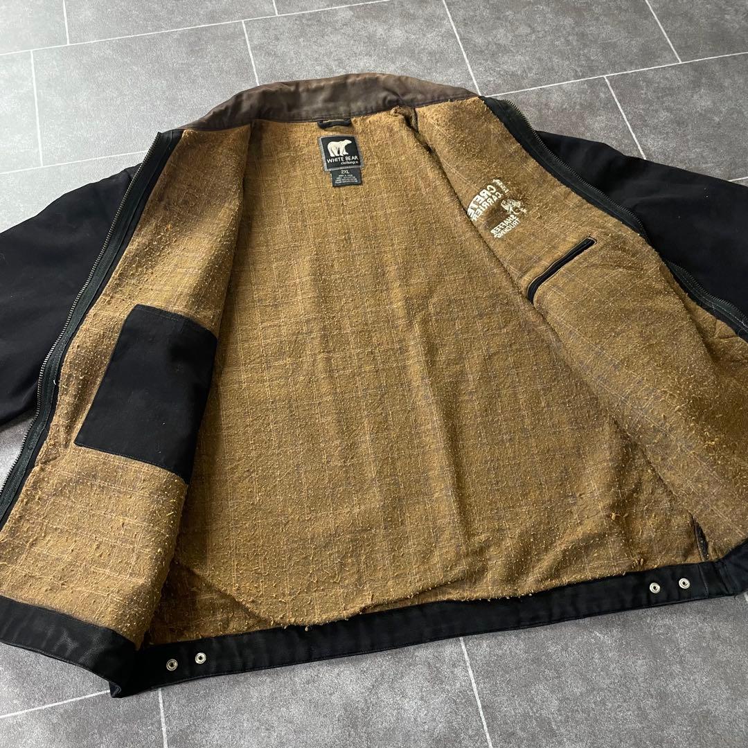 90's W.BEAR ダックアクティブジャケット 黒 ワークブルゾン