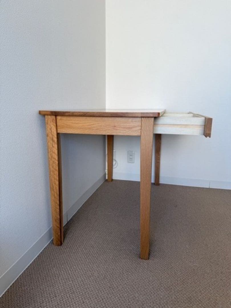 【美品】無印良品オーク材デスク 引き出し2つ付き
