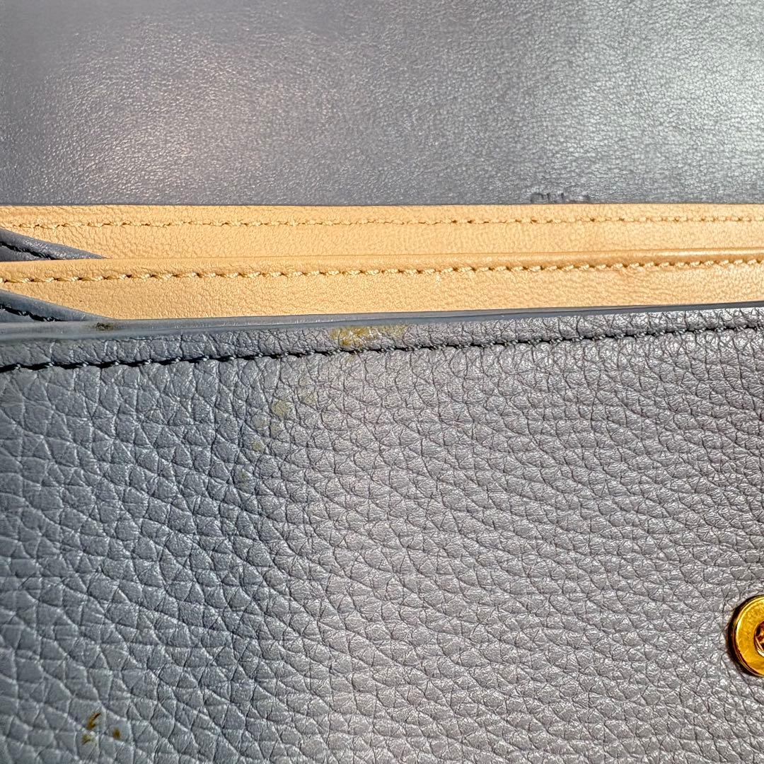 Chloe aby アビー　レザーロングウォレット　南京錠チャーム