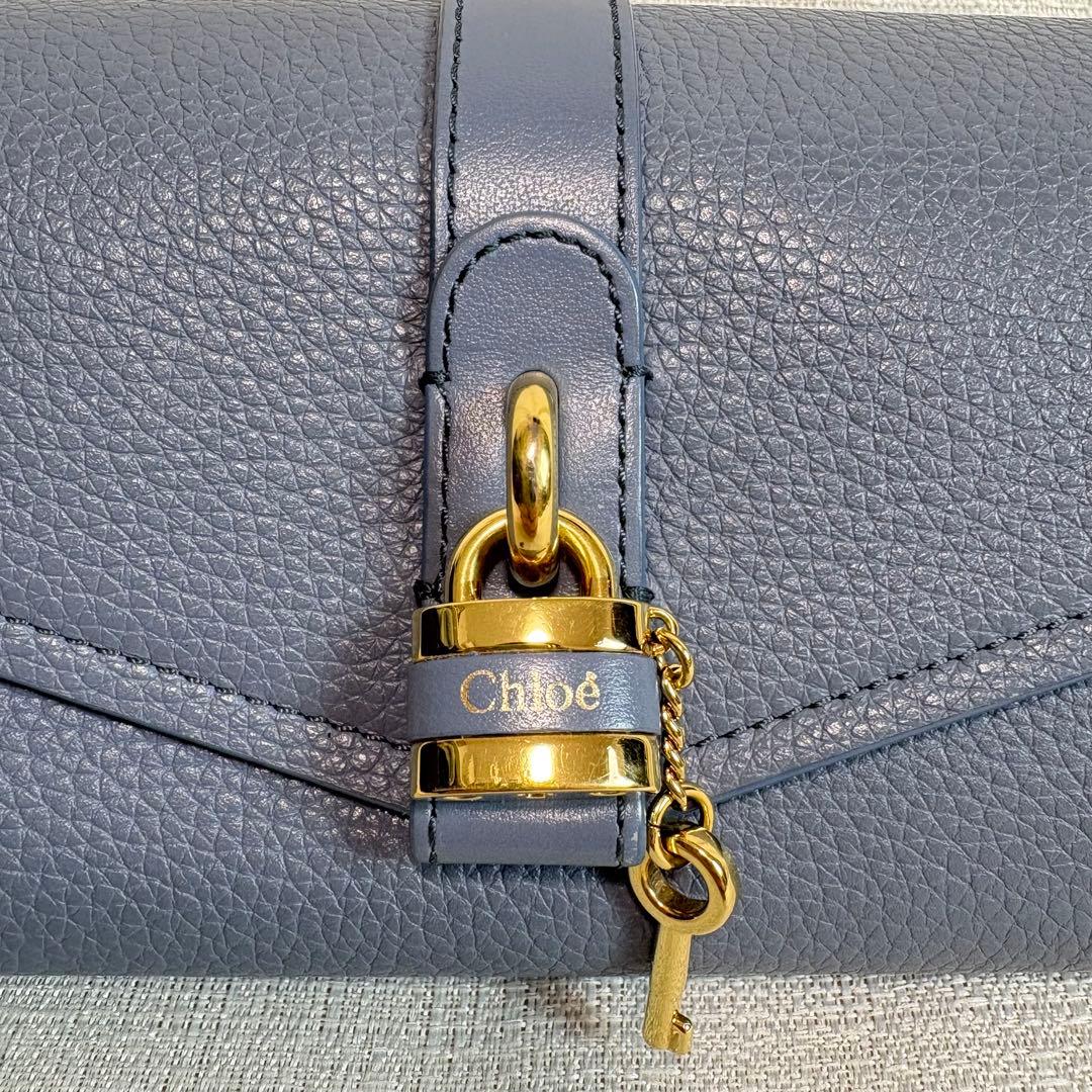 Chloe aby アビー　レザーロングウォレット　南京錠チャーム