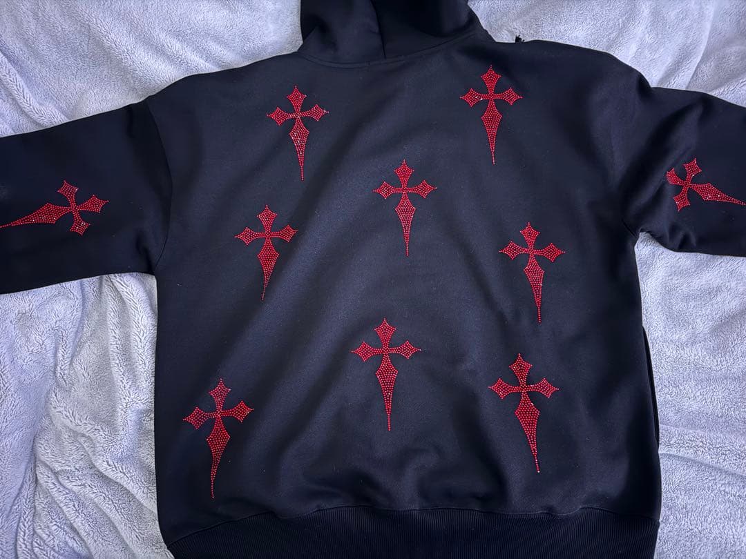 レフレム ラインストーンパーカー 赤