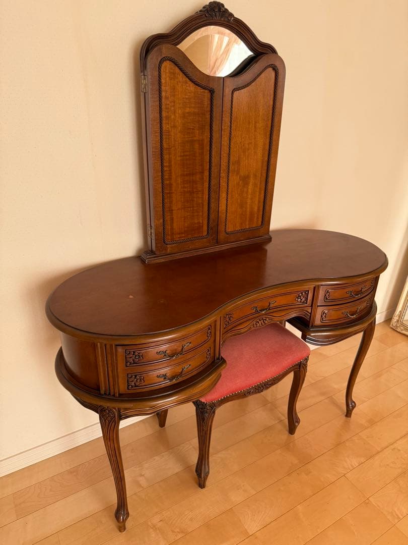 イタリア 家具 ヴェローナクラシックドレッサー&スツール 猫脚