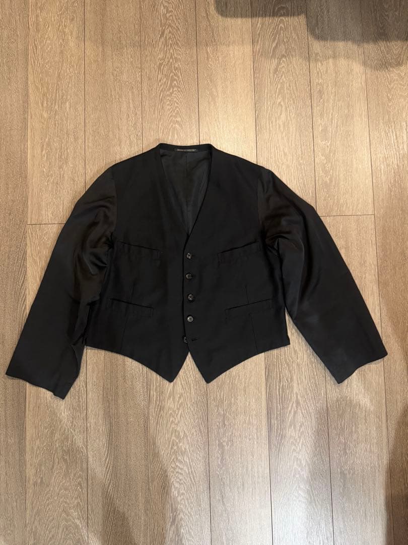 ヨウジヤマモト　短丈ノーカラージャケット