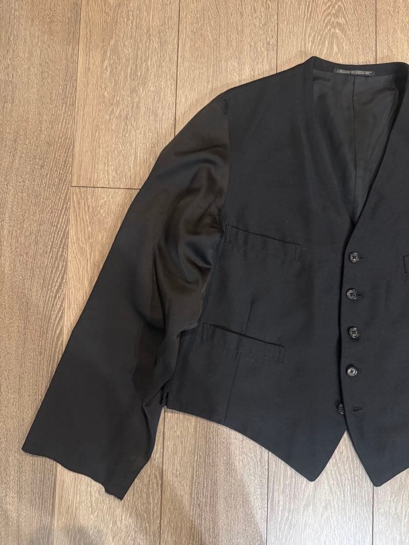 ヨウジヤマモト　短丈ノーカラージャケット