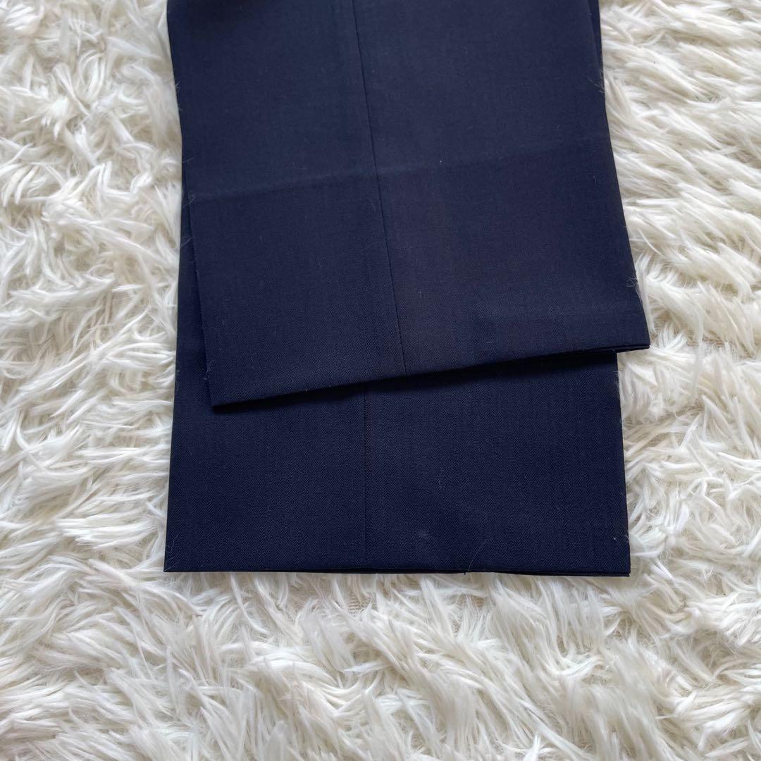 SUIT SELECTスリーピースネイビーシングル2釦スーツセットアップ