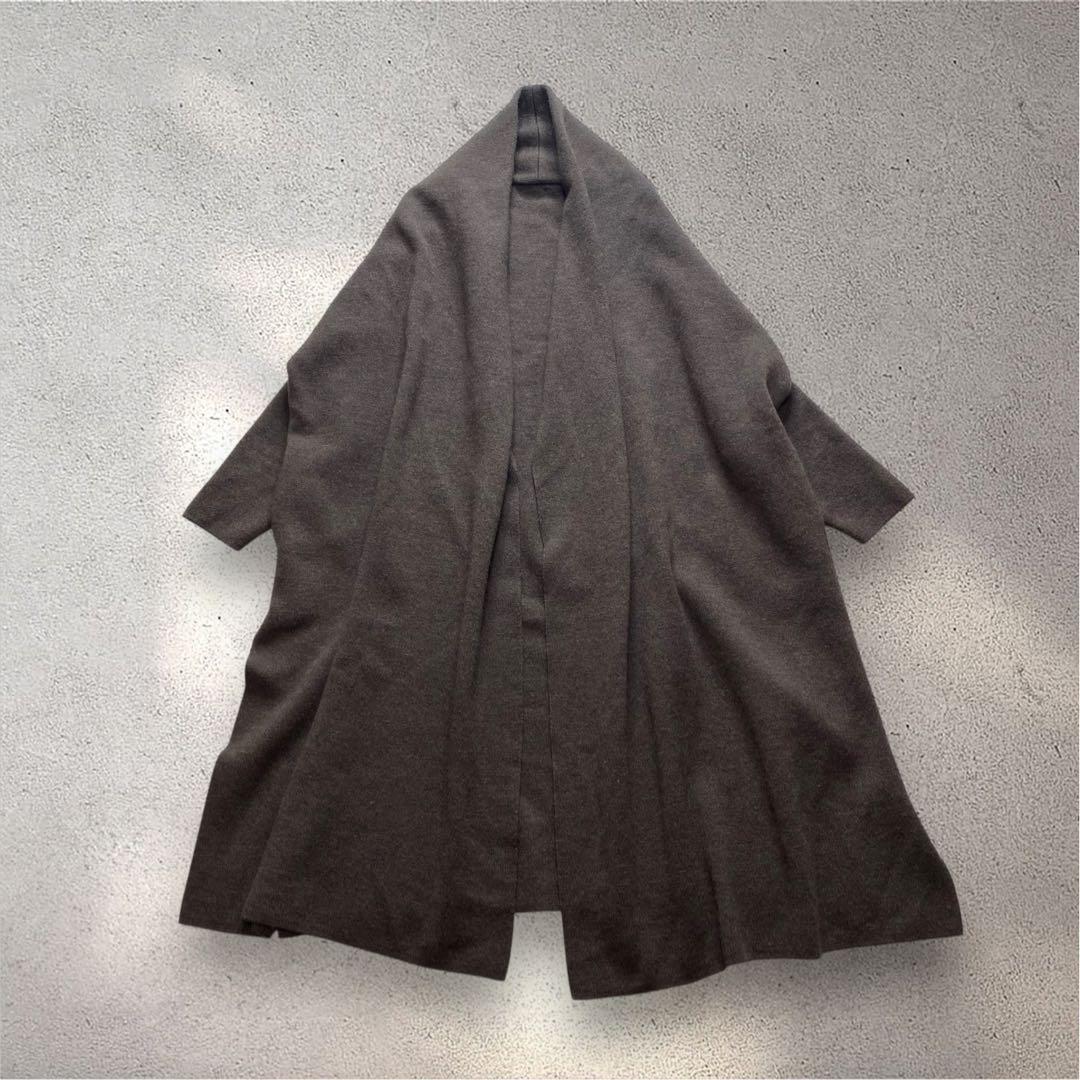 美品✨MUSE ドゥーズィエムクラス　スムースニットガウンコート　ブラウン