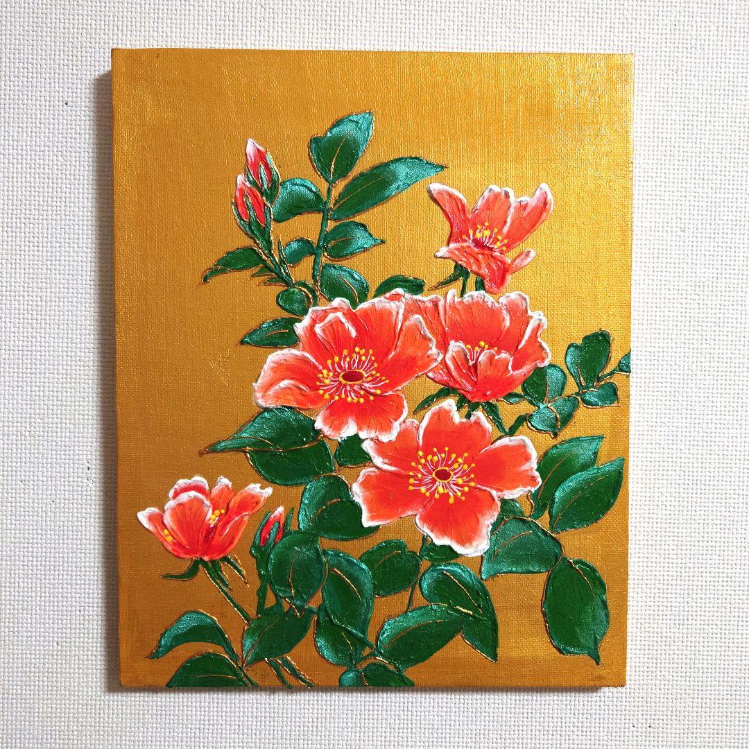 【アロハママ】 テクスチャーアート　アクリル画 　3点