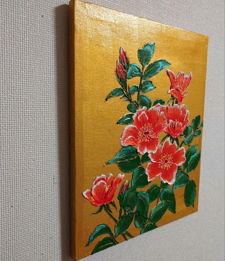 【アロハママ】 テクスチャーアート　アクリル画 　3点