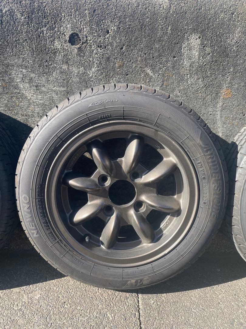 パナスポーツ ホイールガンメタ　13インチ 4穴　PCD114.3 タイヤ山あり