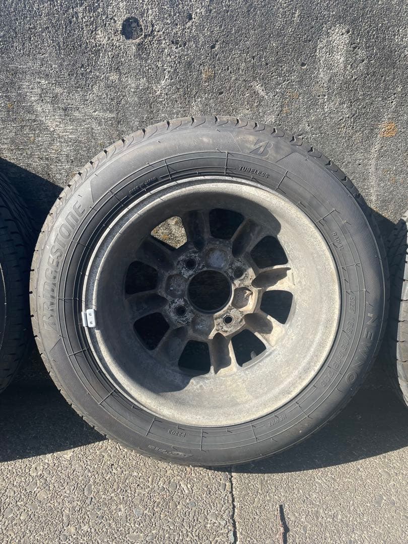 パナスポーツ ホイールガンメタ　13インチ 4穴　PCD114.3 タイヤ山あり