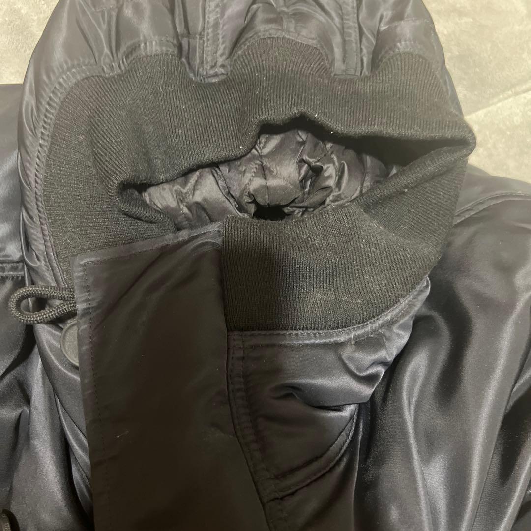 Y-3 ブラック ベンチコート フード付き ovs parka dp0515