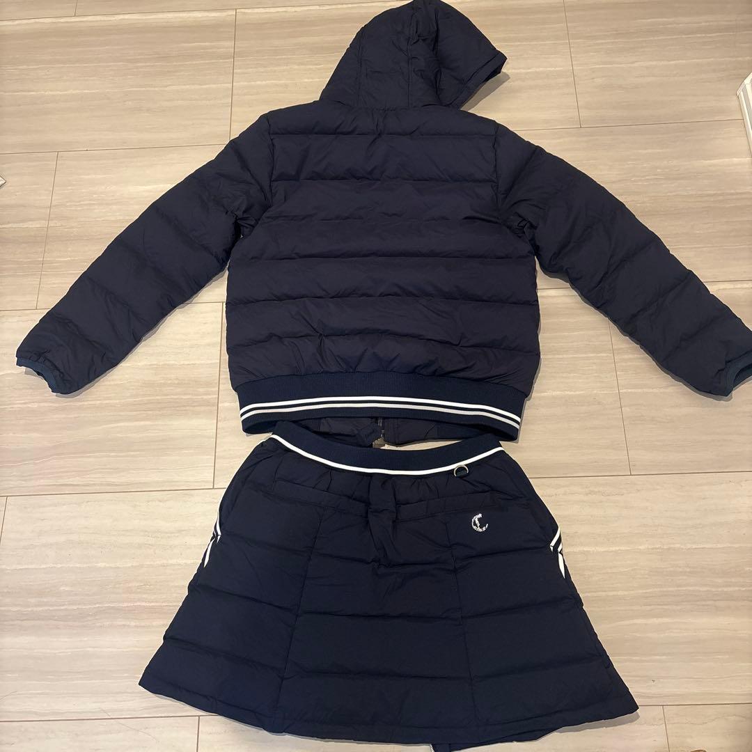 キャロウェイ　ネイビー フード付き ダウンジャケット　スカート