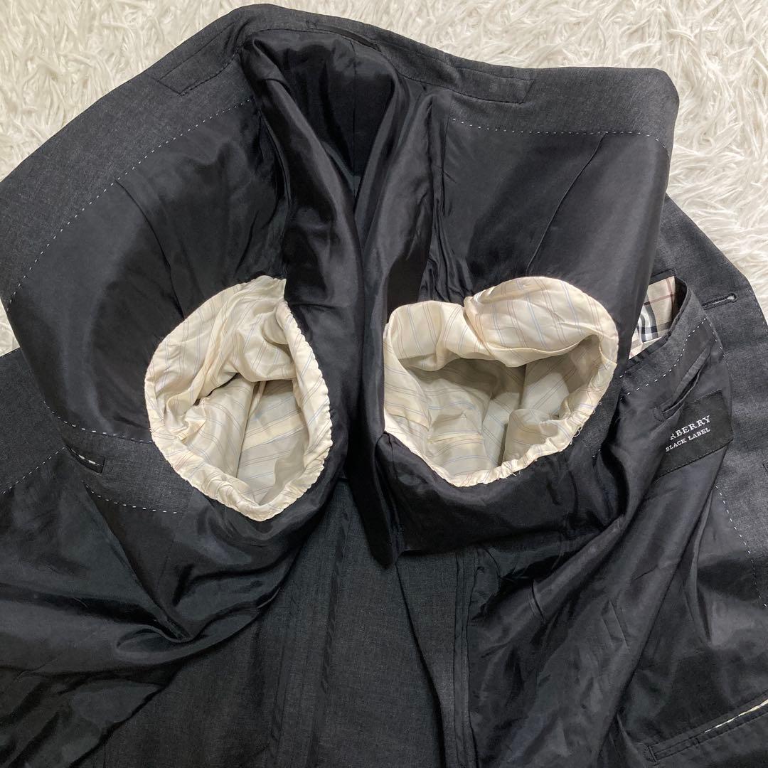 バーバリー セットアップ スーツ L ノバチェック ビジネス ブラック