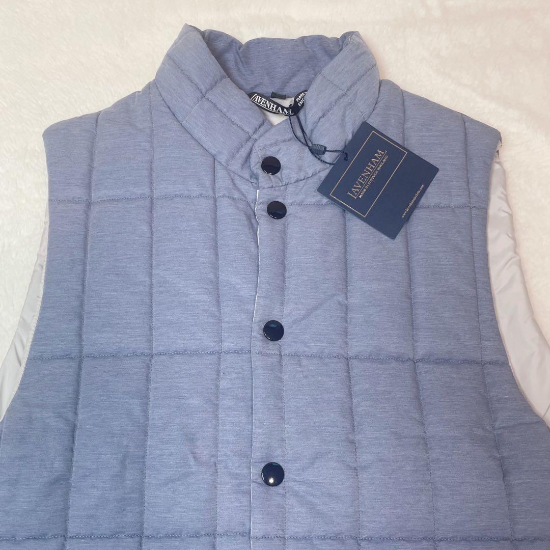 【新品/希少】定価5.5万円 LAVENHAM アーカイブ ジレ ライトブルー