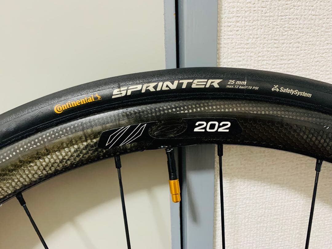 ZIPP 202 カーボンホイール チューブラー 前後 11s美品