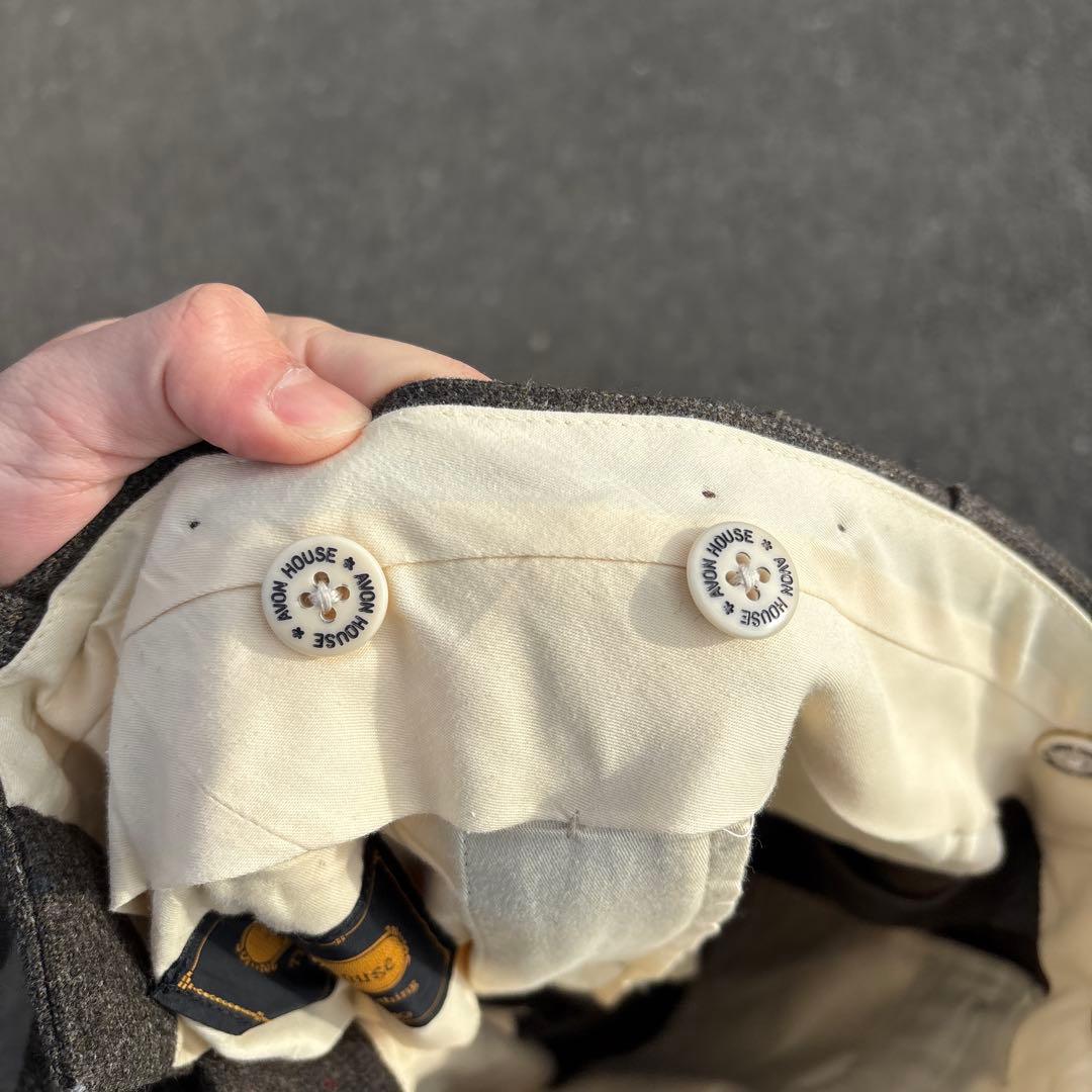 【希少/極上】70s-80s Avon House2タックワイドウールスラックス