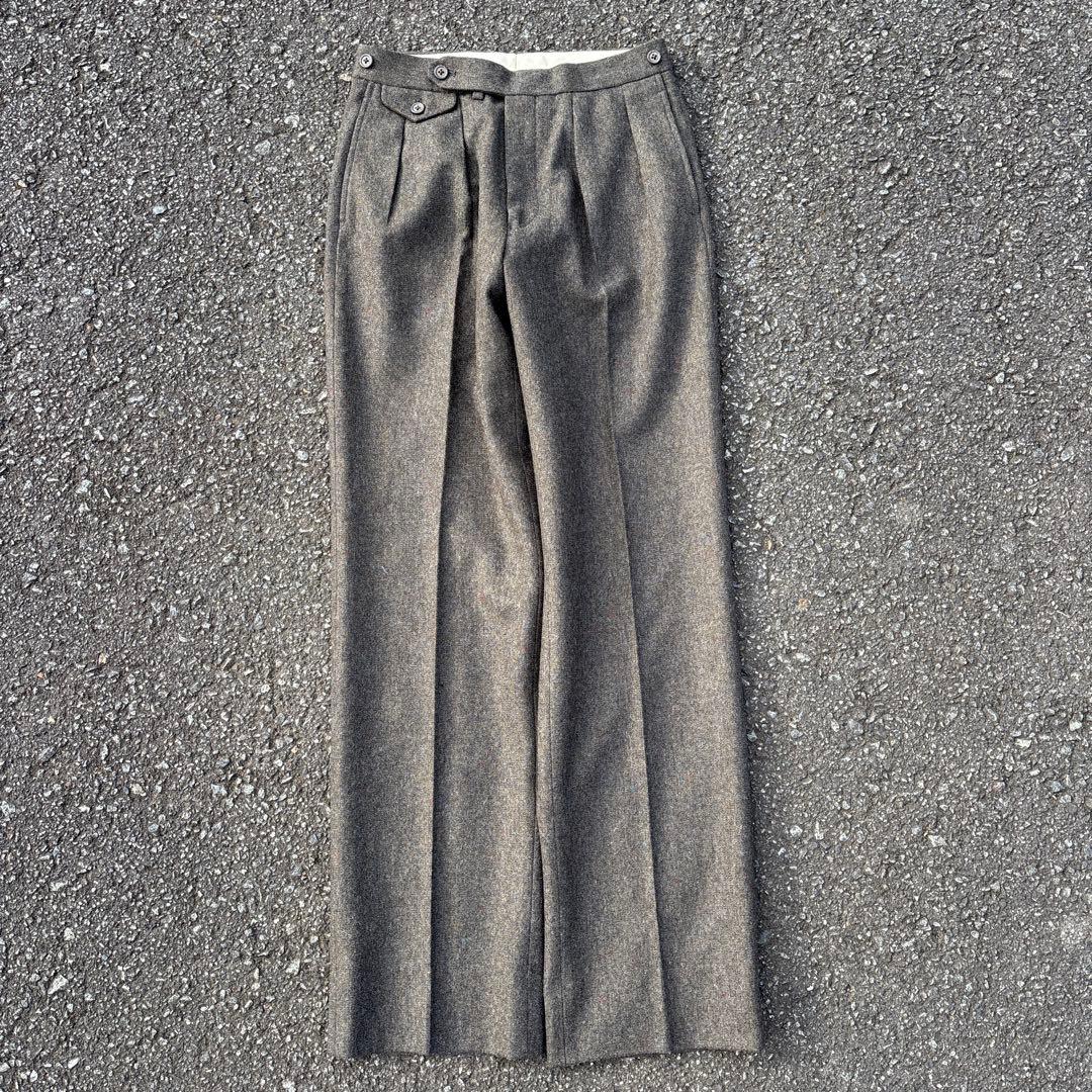 【希少/極上】70s-80s Avon House2タックワイドウールスラックス