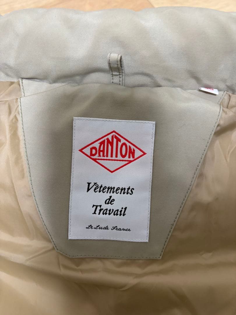 DANTON ダントン　ダウンベスト　ベージュ　サイズ36 ユニセックス