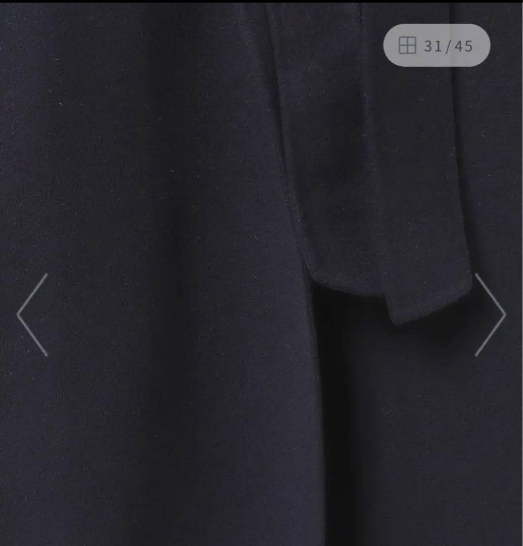 アルアバイル　カシミヤ混リバーショールカラーコート 2ネイビー