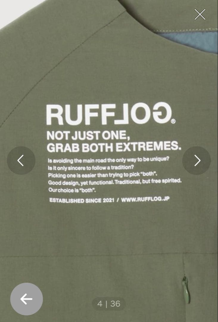 RUFFLOG ジャケット