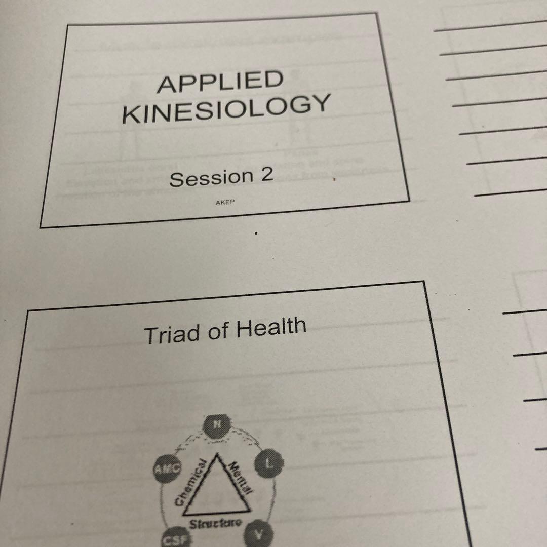 Applied Kinesiology Session 1〜8セミナーノート英語