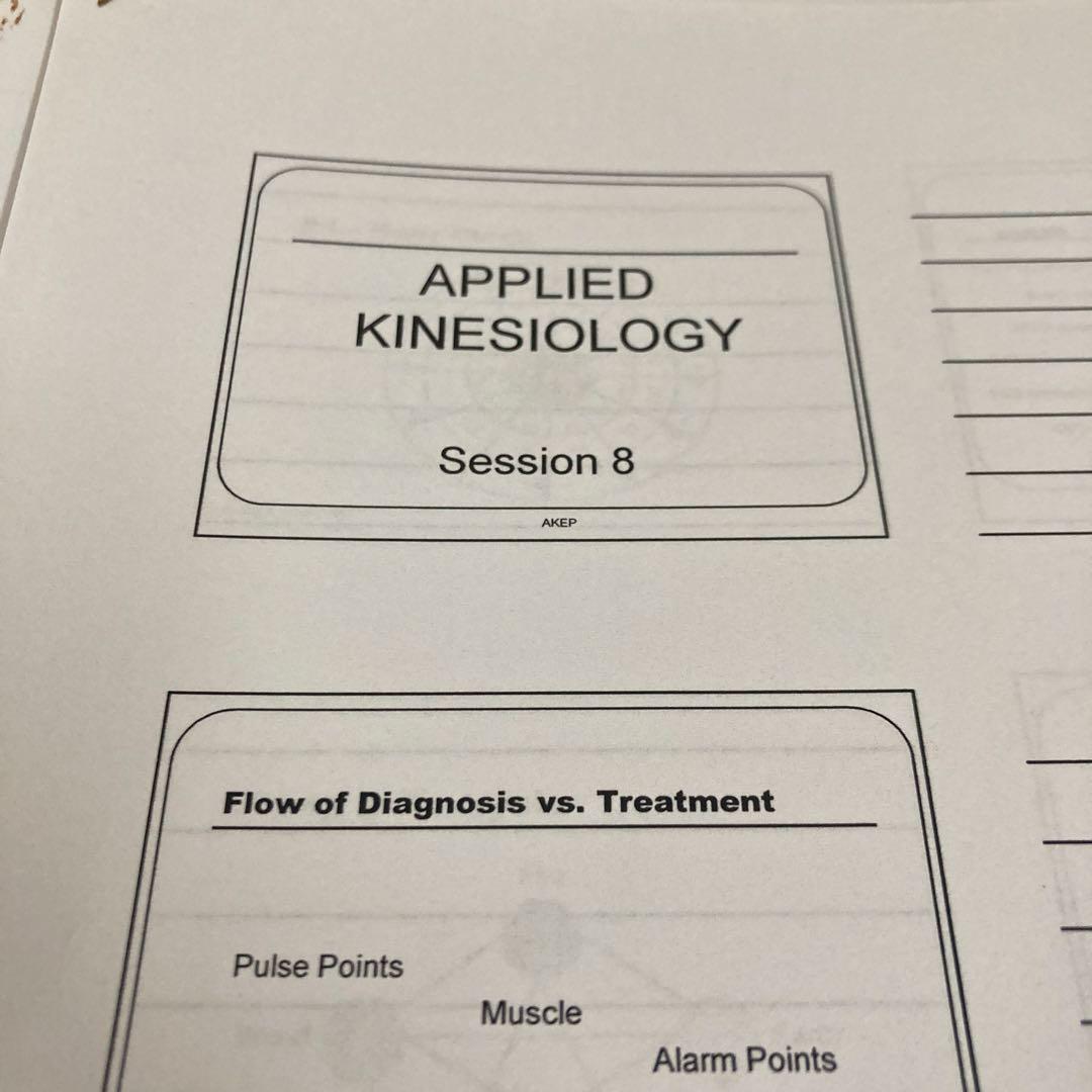 Applied Kinesiology Session 1〜8セミナーノート英語