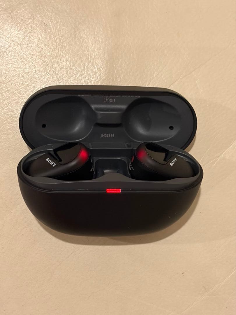 SONY WF-SP800N ブラック ワイヤレスイヤホン ケース+イヤホンのみ