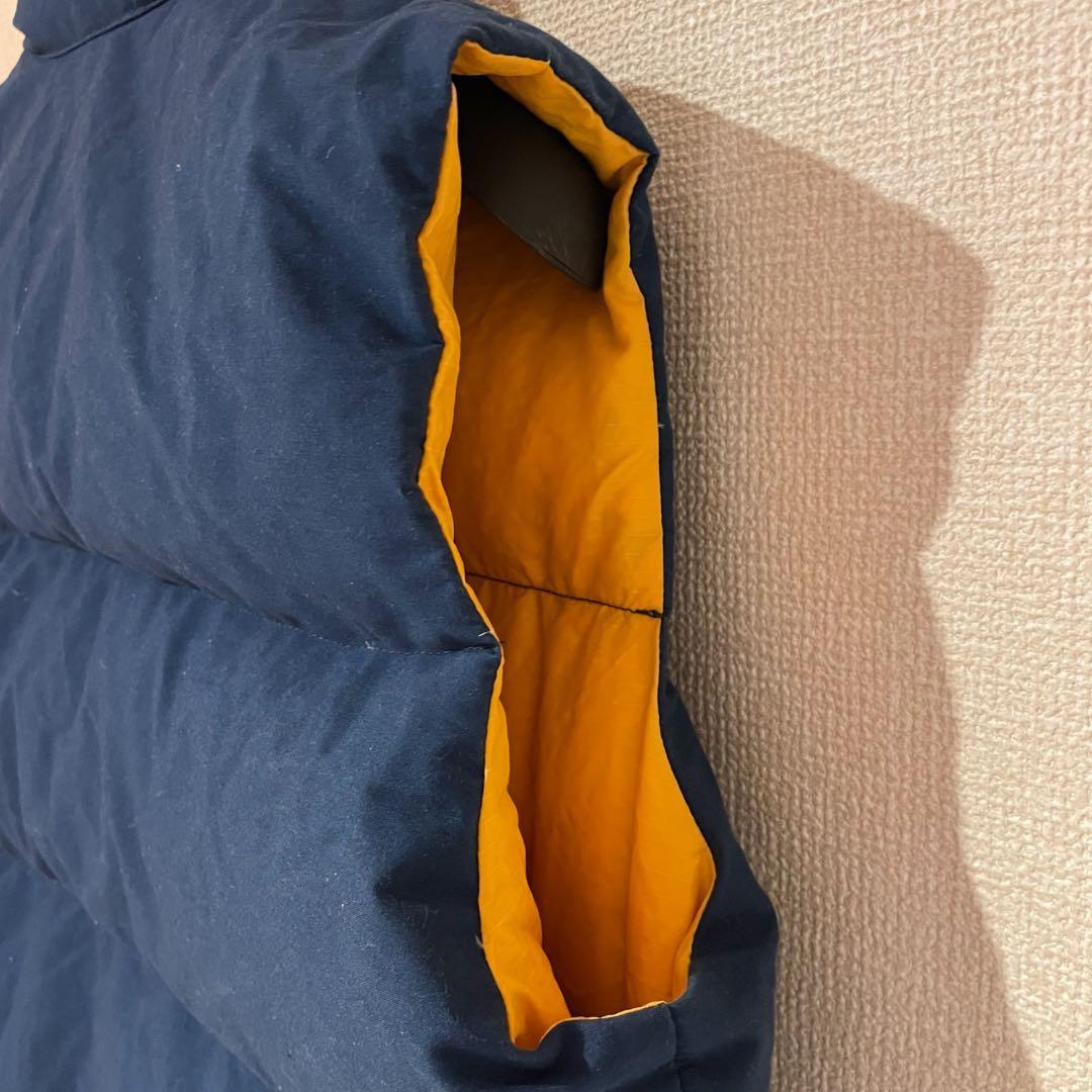 80s THE NORTH FACE 茶タグ ダウンベスト ブルー L USA製