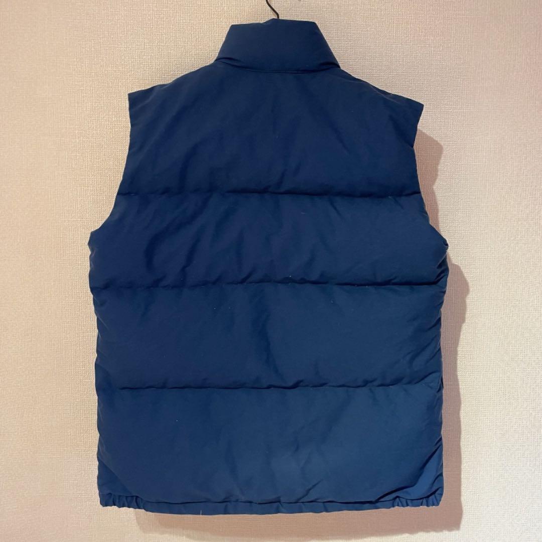 80s THE NORTH FACE 茶タグ ダウンベスト ブルー L USA製
