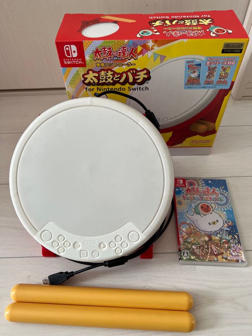 太鼓の達人 ドンダフルフェスティバル　太鼓とバチ セット Switch