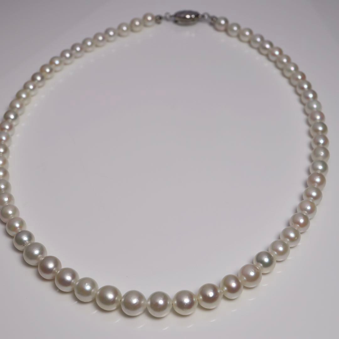 あこや真珠 ネックレス あこやパール ネックレス 一連パールネックレス ホワイト