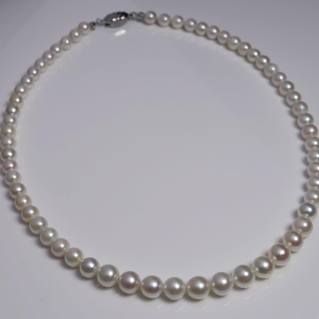 あこや真珠 ネックレス あこやパール ネックレス 一連パールネックレス ホワイト