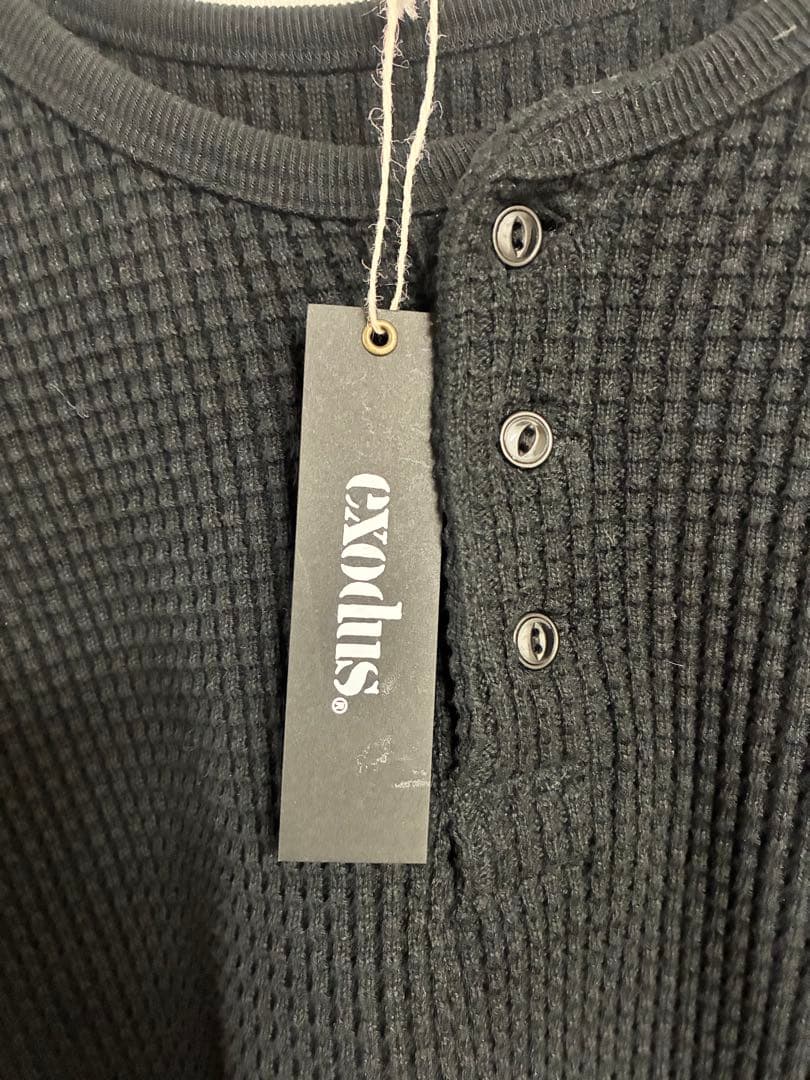 最終値下げ‼️exodus ヘビーウェイトヘンリーネック　ブラック　Lサイズ