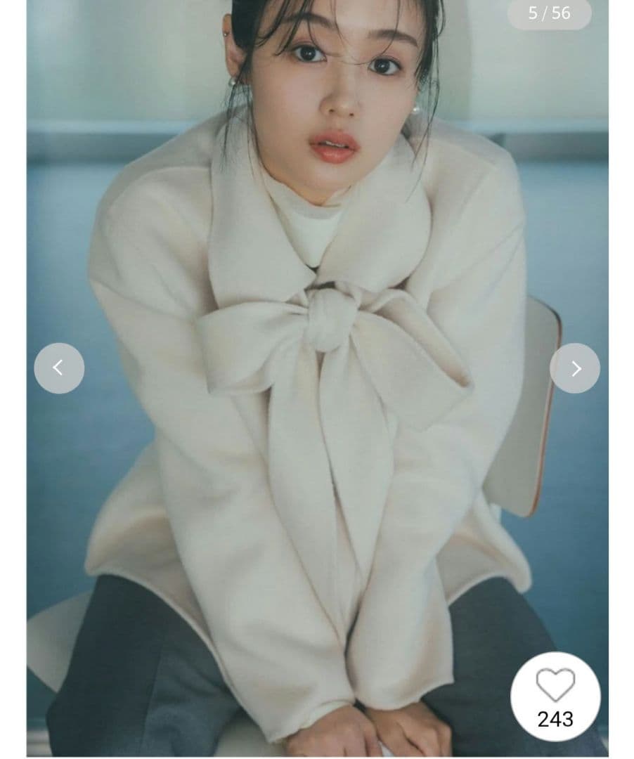 新品タグ付　リバーリボンジャケット　白　M SNIDEL