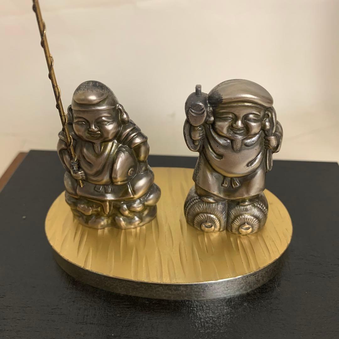 2*4様 銀製　恵比寿　大黒　　七福神　検索　純銀　950 925 置物