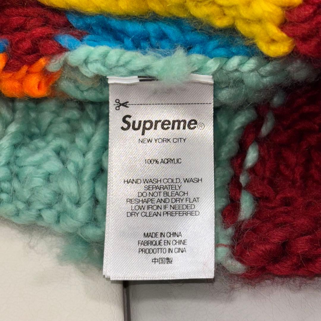 ロ*ド様 Supreme パッチワーク ニット帽 マルチBlock Knit B